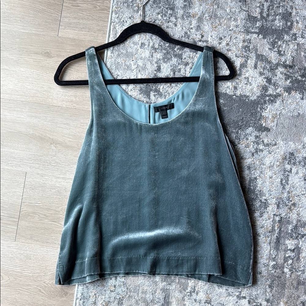 J. Crew Green Sleeveless Crop Tank Top